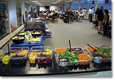 Fruit and vegetable trays, salads, and tasty Italian food await members attending this Annual Meeting. Photo by Jerry Standefer.